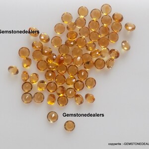 10pc 2mm NATURAL CITRINE pietra tagliata rotonda sfaccettata 2mm AAA qualità gemstone citrina rotonda 2mm gemma sfaccettata taglio giallo citrina
