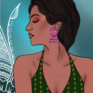 Sona, indische Frauen Kunst, südasiatische Kunst, Desi Wandkunst, digitale Kunst Druck, südasiatischen Drucke, Desi Kunstdruck, indische Mädchen Wandkunst,