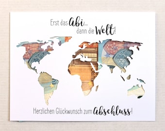 Cash gift for high school graduation world map high school exam individual cash gift color choice