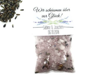 10 Hochzeit Gastgeschenke Duftsalz Potpourri Lavendel individuell vegan Wedding Favors Rosa romantische Mitbringsel 1,49 EURO/Stück