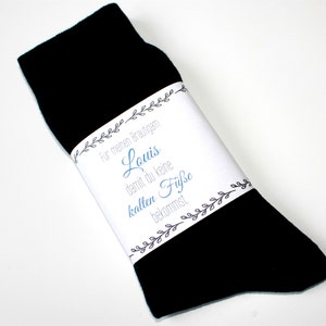 Wedding socks for the groom against cold feet with name groom gift image 2