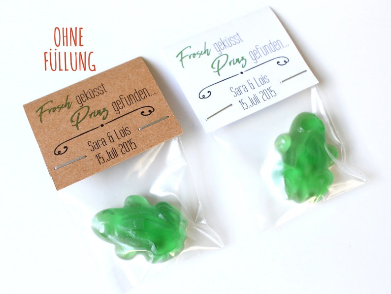 DIY Set Hochzeit Gastgeschenke Gummibärchen Frosch geküsst Etsy.de