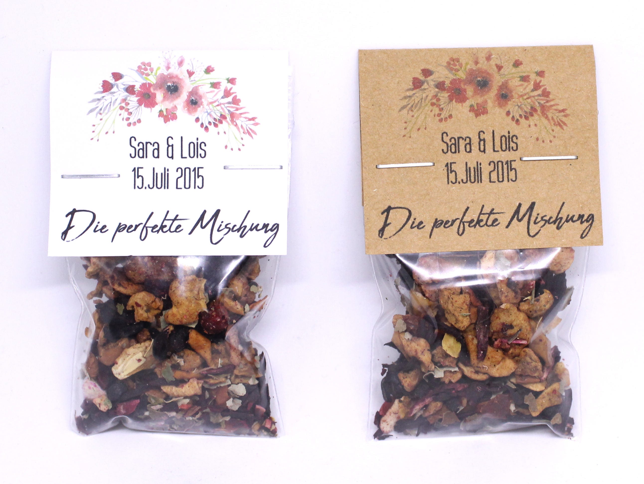 10 'The Perfect Blend' Personalised Tea Packet Favours By Wedding In A - Foto 11