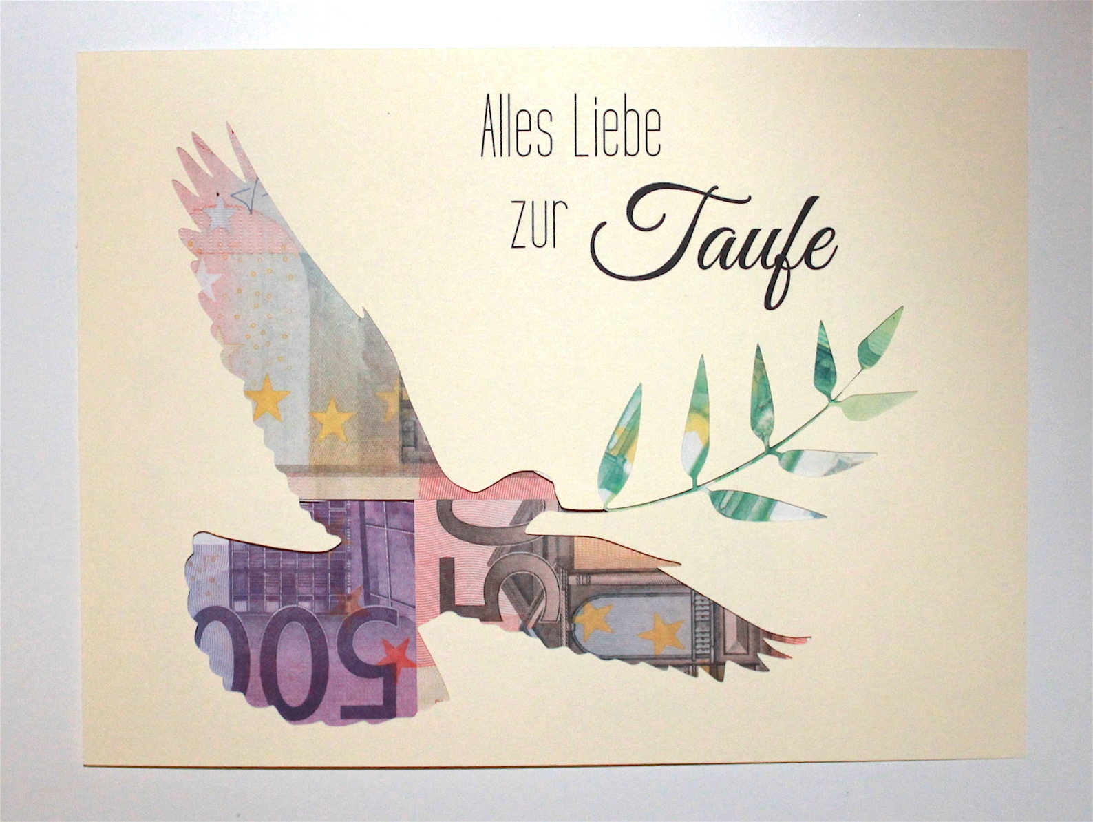 Geldgeschenk zur Taufe Farbwahl Taube Geld hinterlegen Etsy
