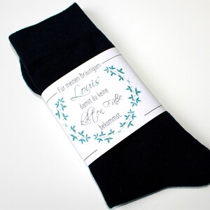 Wedding socks for the groom against cold feet with name groom gift image 3