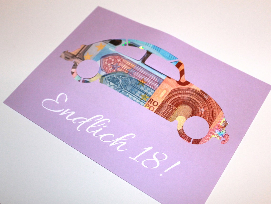 Geldgeschenk Endlich 18 Führerschein Geburtstag Geschenk Etsy