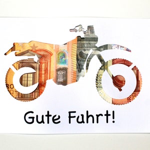 Geldgeschenk zum Führerschein Motorrad runde oder 18. Geburtstag