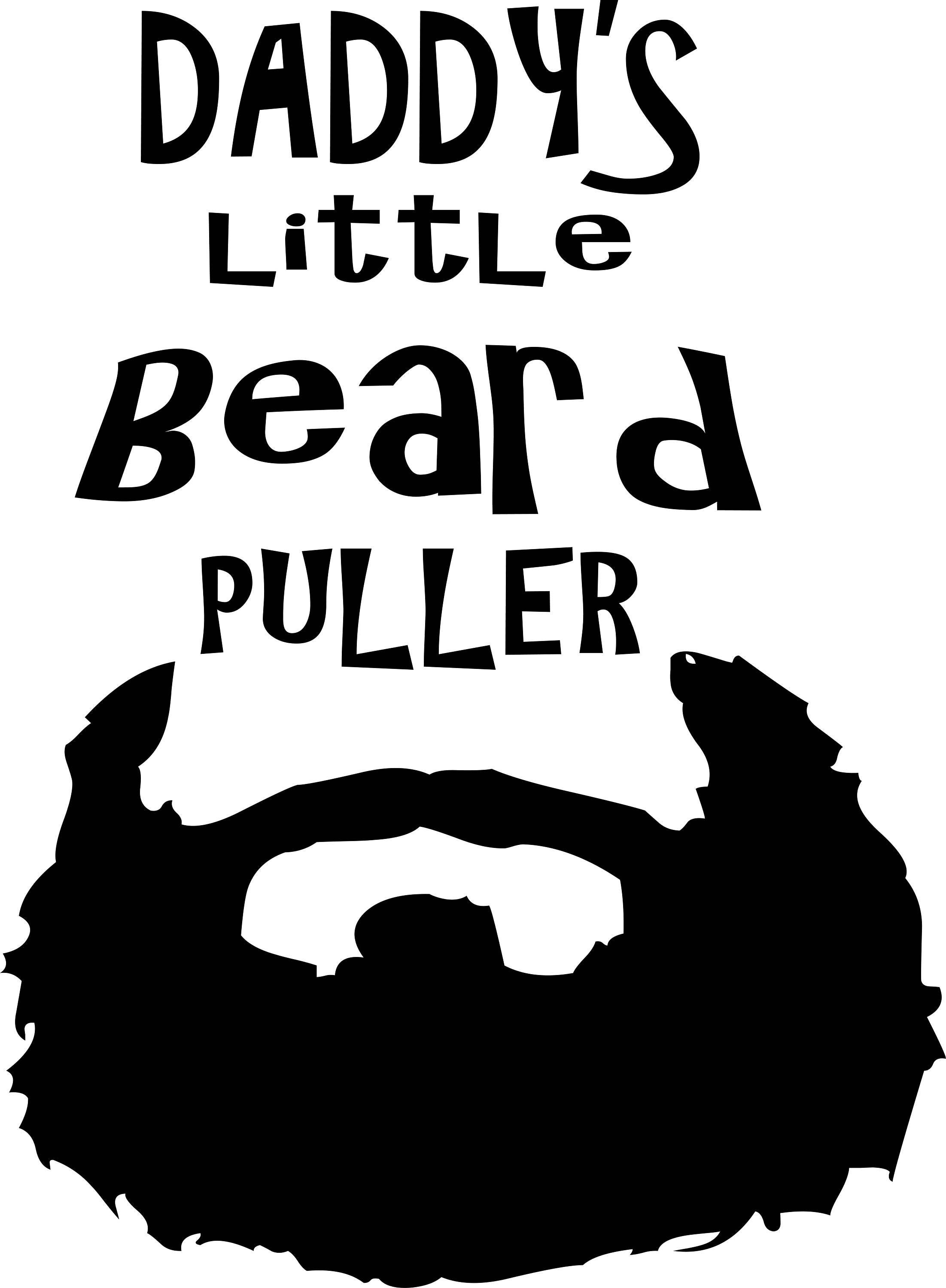 Download Daddy's Little Beard Puller SVG Digital Download | Etsy