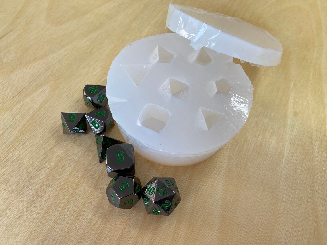 Silicone Slab Polyhedral Dice Mold Dice Set Dungeons & Etsy