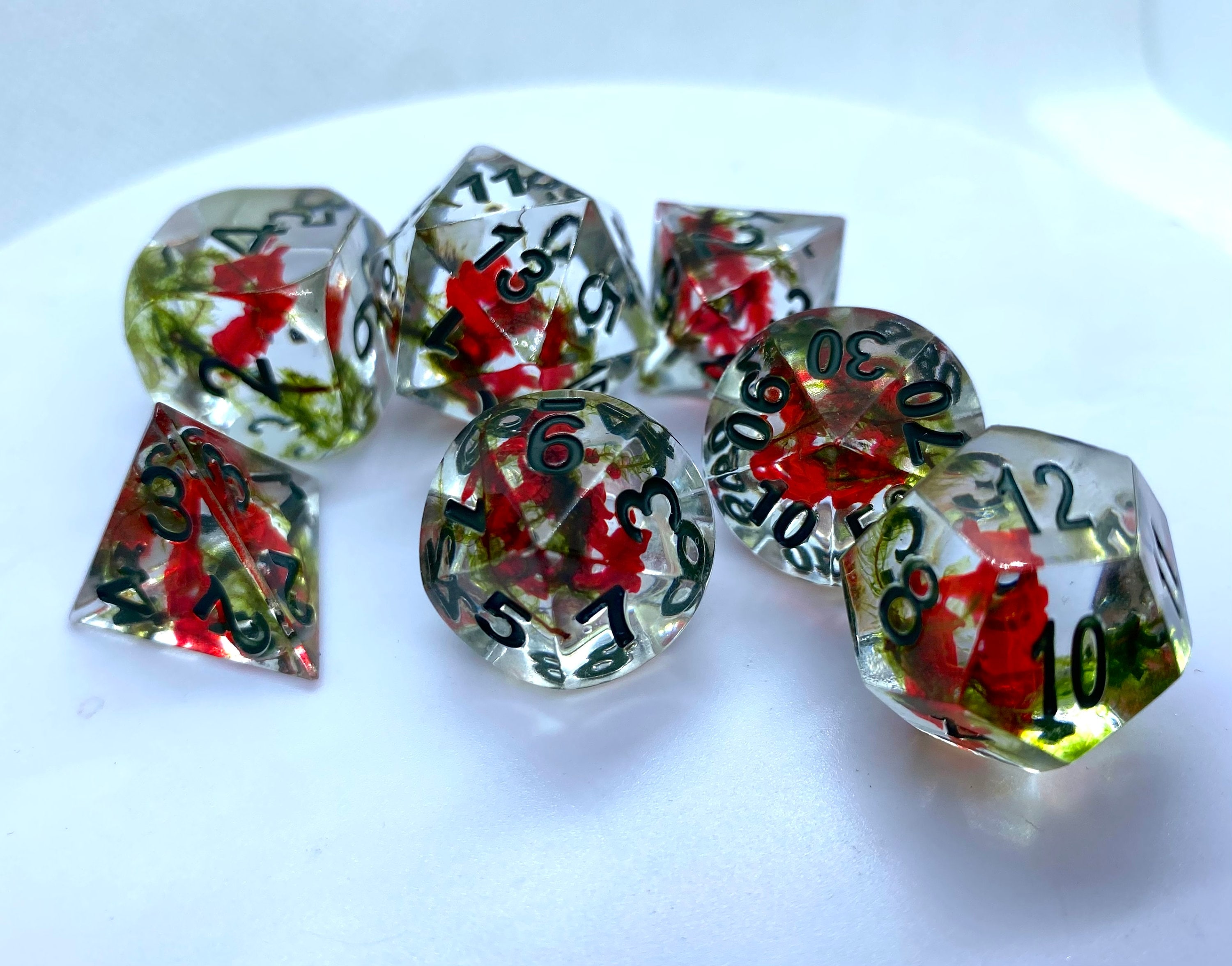 Epoxy Dice Dice set Blue dice set Dungeons & Dragons Etsy