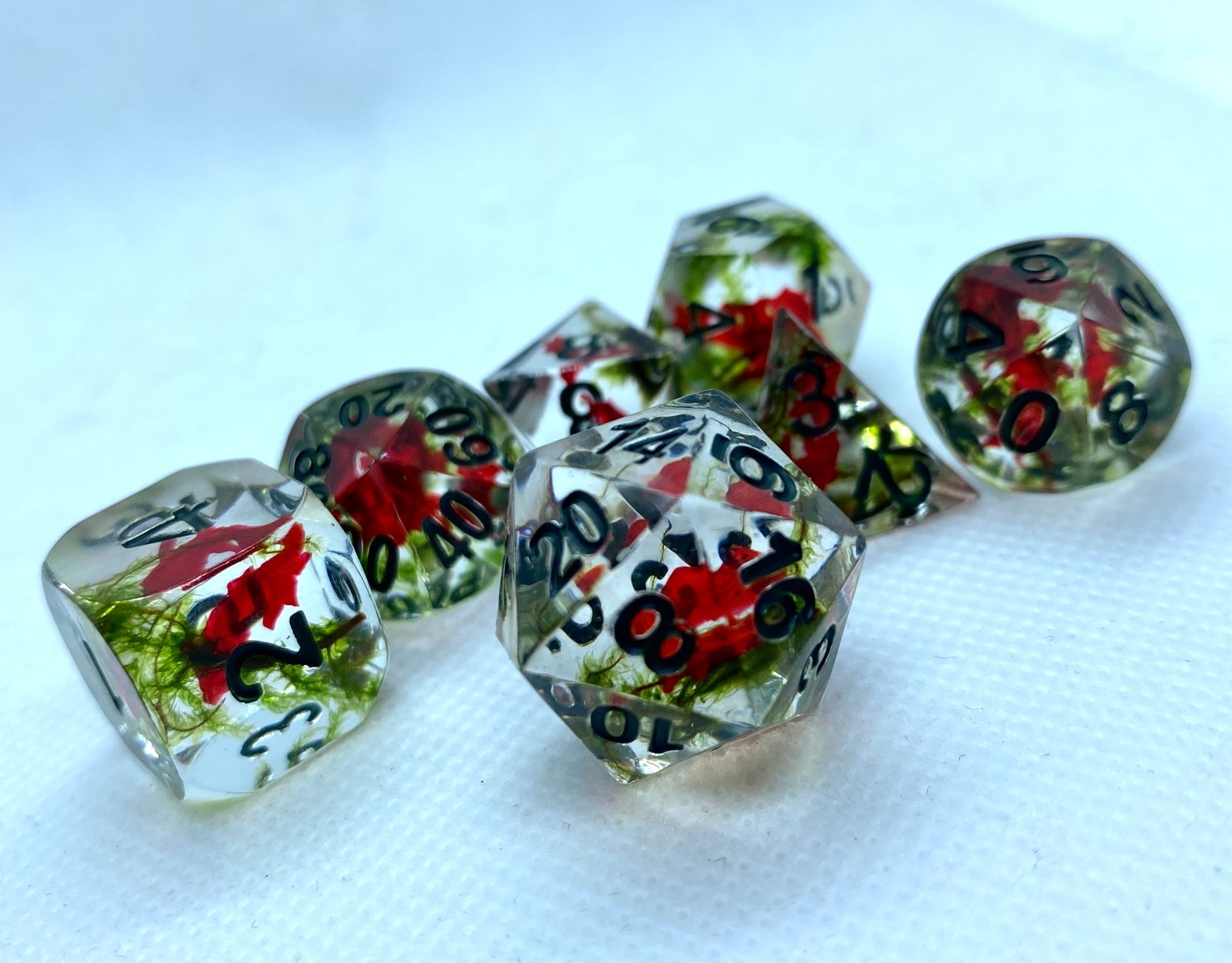 Epoxy Dice Dice set Blue dice set Dungeons & Dragons Etsy