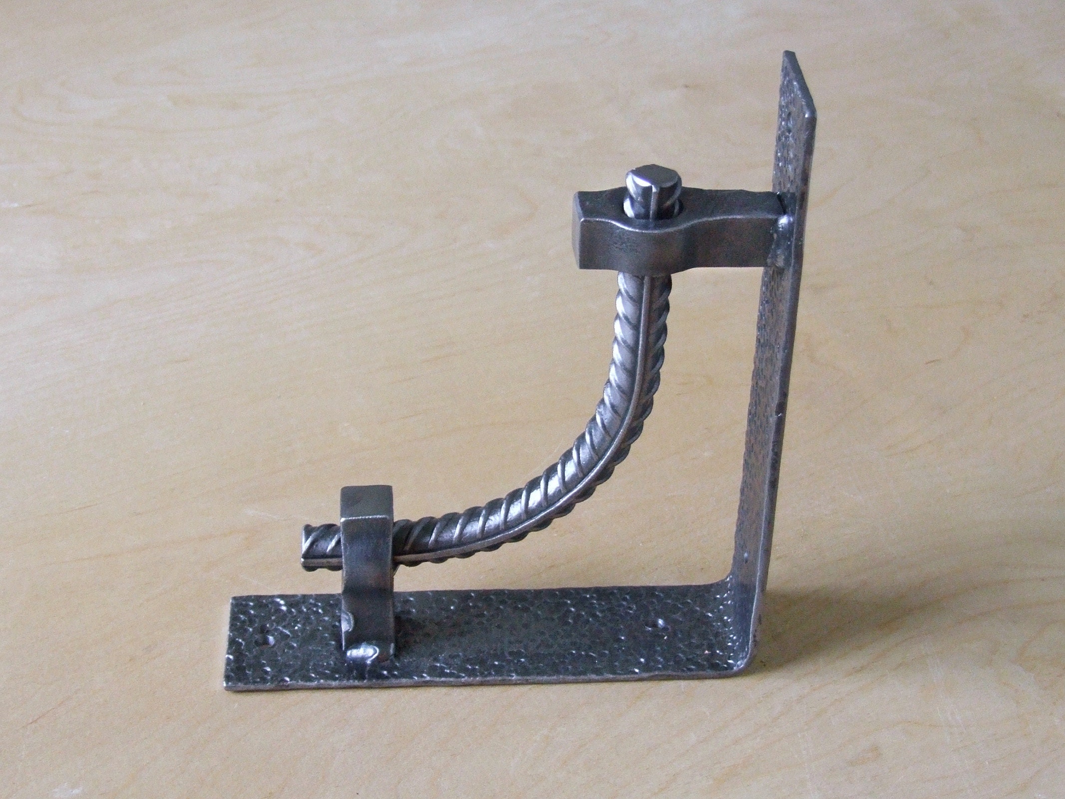 Large Massive Wide Steel Rebar Shelf Brackets Rustic Farmhouse Etsy UK