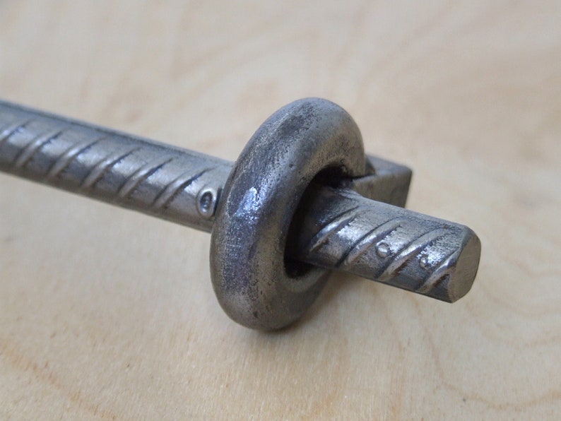 Hand crafted steel rebar drawer pulls handles Kitchen ...