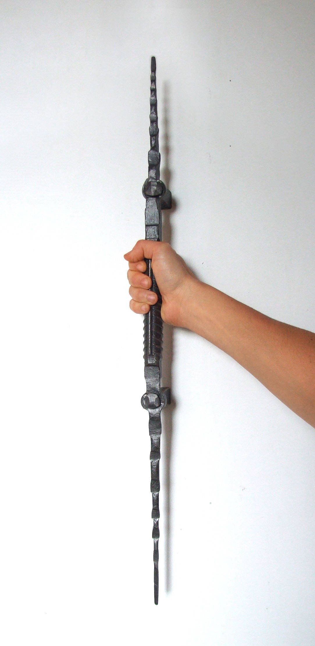 Big hand steel rebar door pulls handles Large farmhouse Etsy