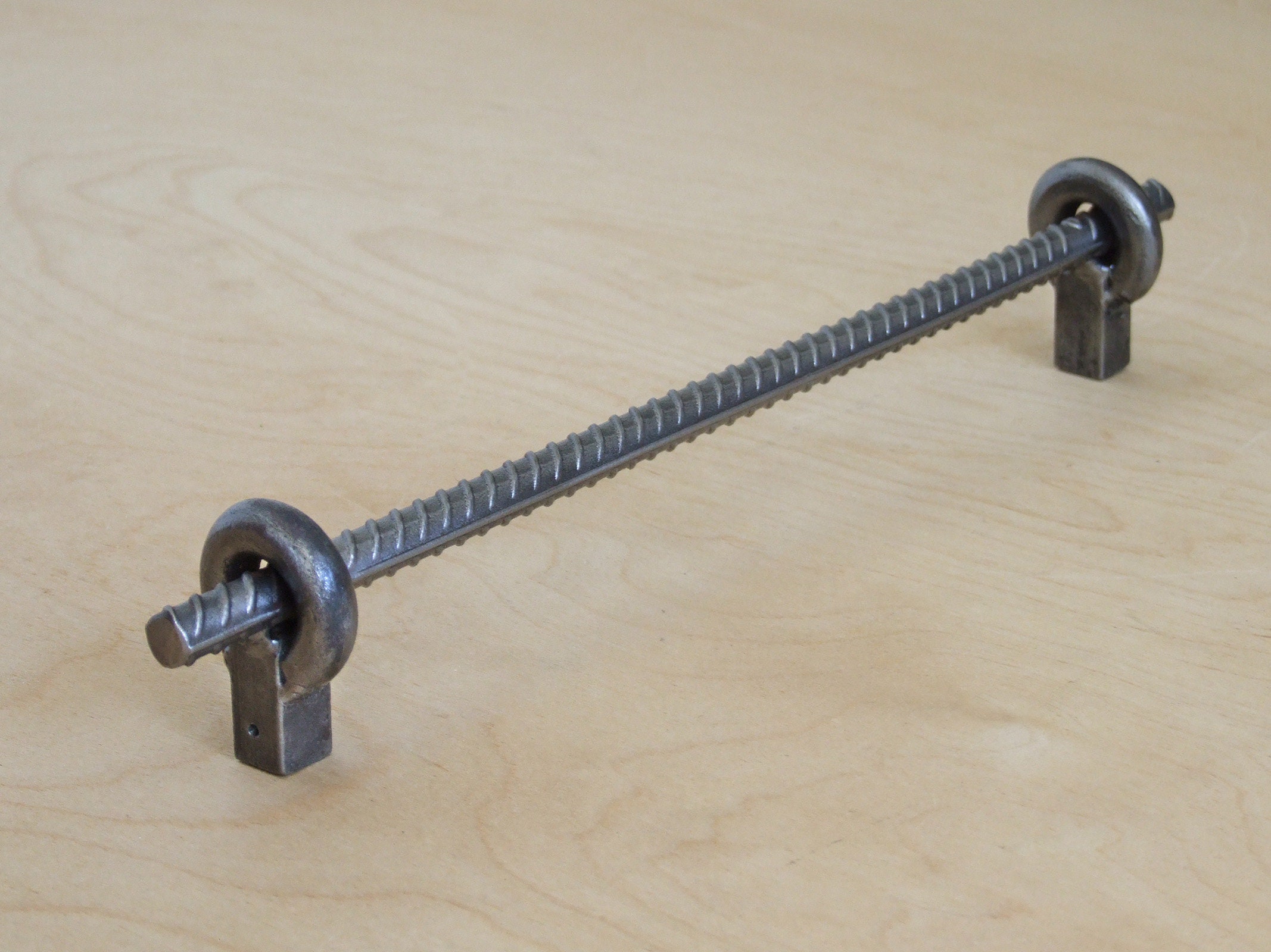 Hand crafted steel rebar drawer pulls handles Kitchen units Etsy