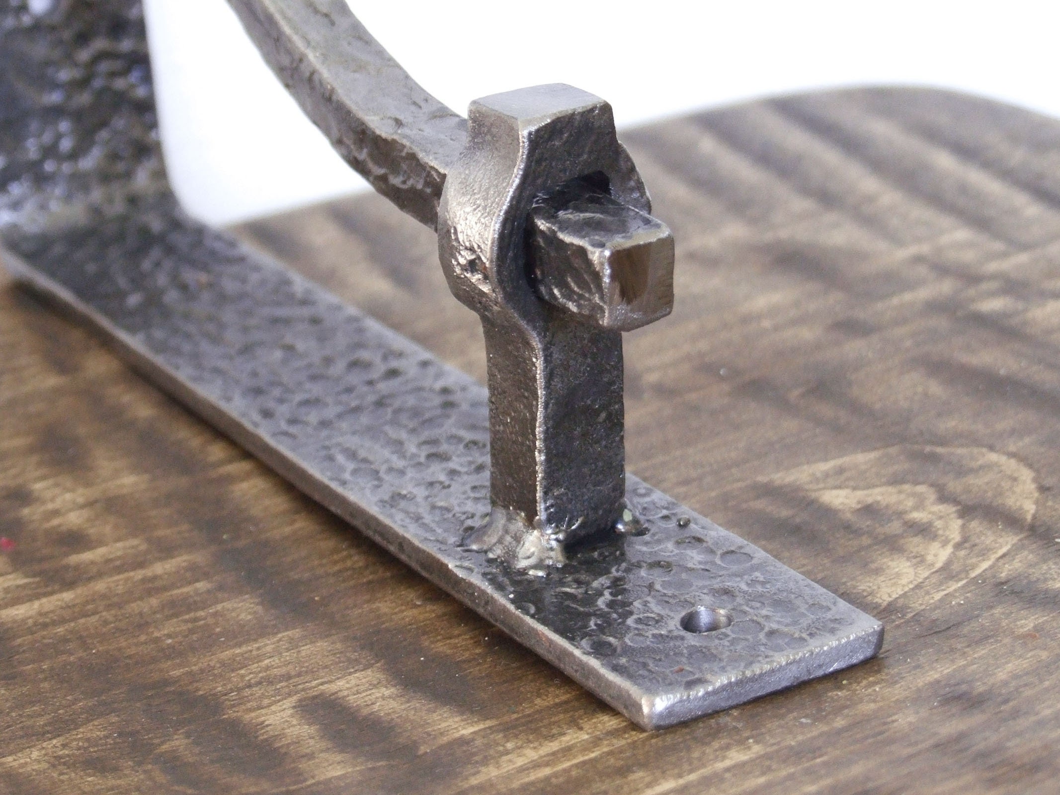 Blacksmith made hand iron metal shelf brackets Wrought Etsy