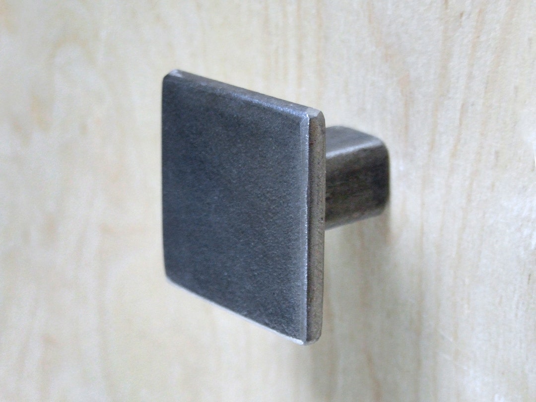Hand Made Steel Cabinet Drawer Knobs Pulls Industrial Modern Loft Knob ...