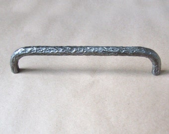 Hand forged drawer pulls knobs Hammered wrought industrial loft handles Kitchen cabinet hardware handle pull for craft supplies and tools