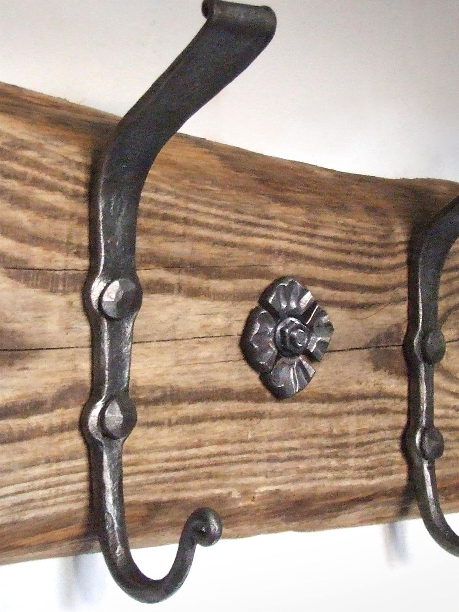 Hand coat rack Rusty wall hooks Iron metal steel Etsy