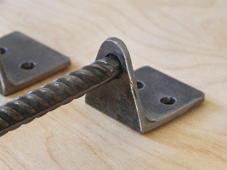 Industrial steel rebar drawer pulls handles knobs Modern Etsy
