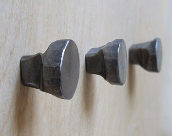 Hand forged small rustic drawer knobs pulls handles Farmhouse rustic modern loft knob pull Kitchen unit cupboard dresser cabinet hardware