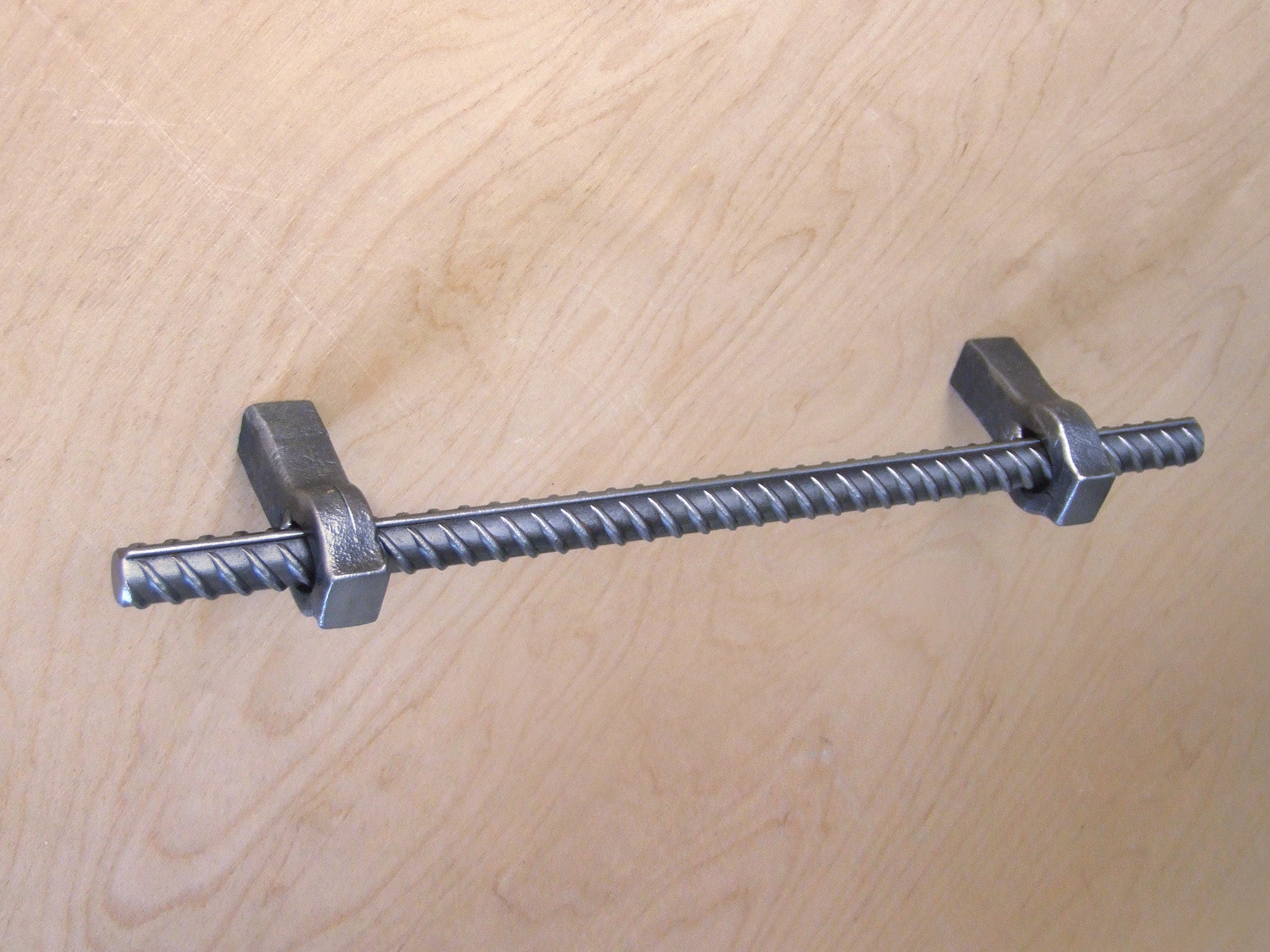 Massive steel rebar barn door pulls handles Large pull handle Etsy