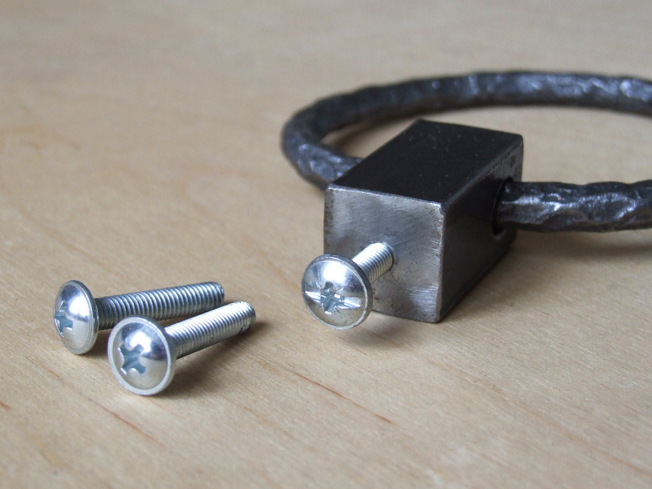 Hand Forged Drawer Industrial Loft Knobs Pulls Handles Modern Rusty ...