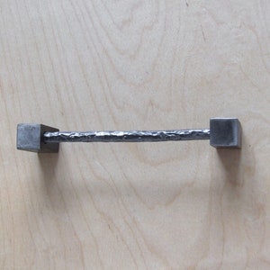 Image showcasing Hand Forged Textured Drawer Pulls Handles Knobs Modern Industrial ...