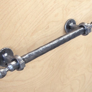 Gran forjado a mano rústica granja granero puerta tira manijas herrero hecho forjado puerta tirar manija hardware para el hogar y la vida imagen 4