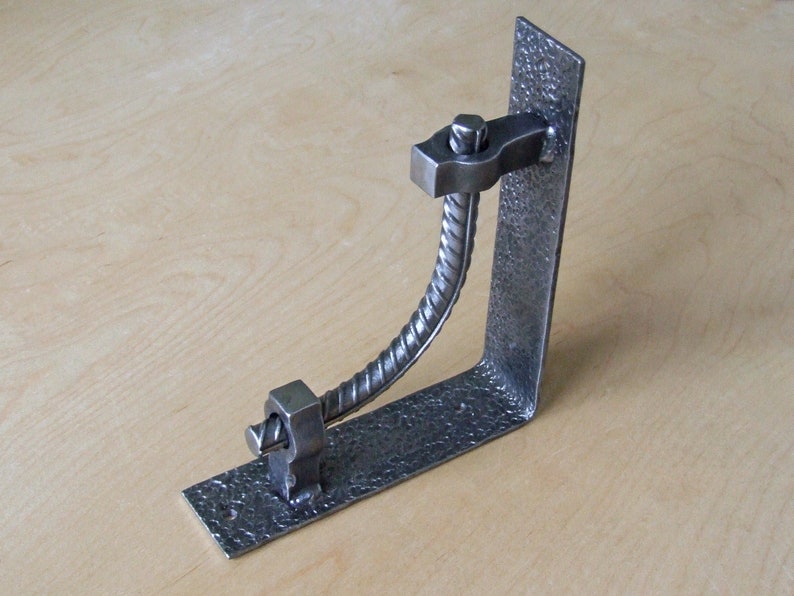 Large massive wide steel rebar shelf brackets Rustic farmhouse Etsy