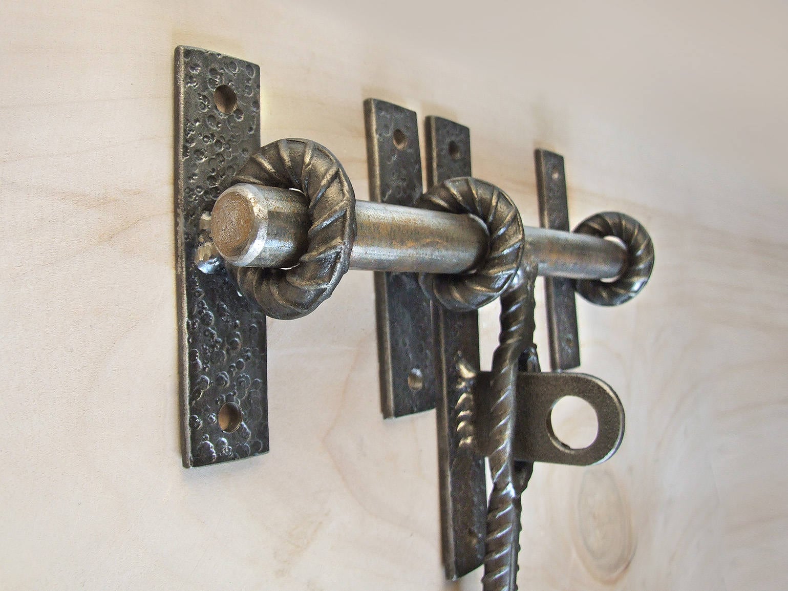 Industrial Barn Door Latch for Craft Supplies Rustic Steel Iron Rebar Farmhouse Door Equipment Gate Lock Wrought Door Hardware Iron Locks Etsy