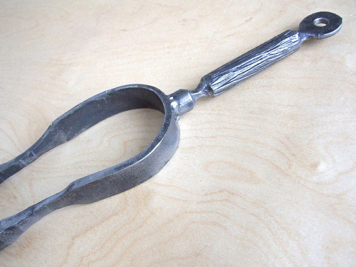 Blacksmith made metal fire tongs for home outdoor Hand Etsy