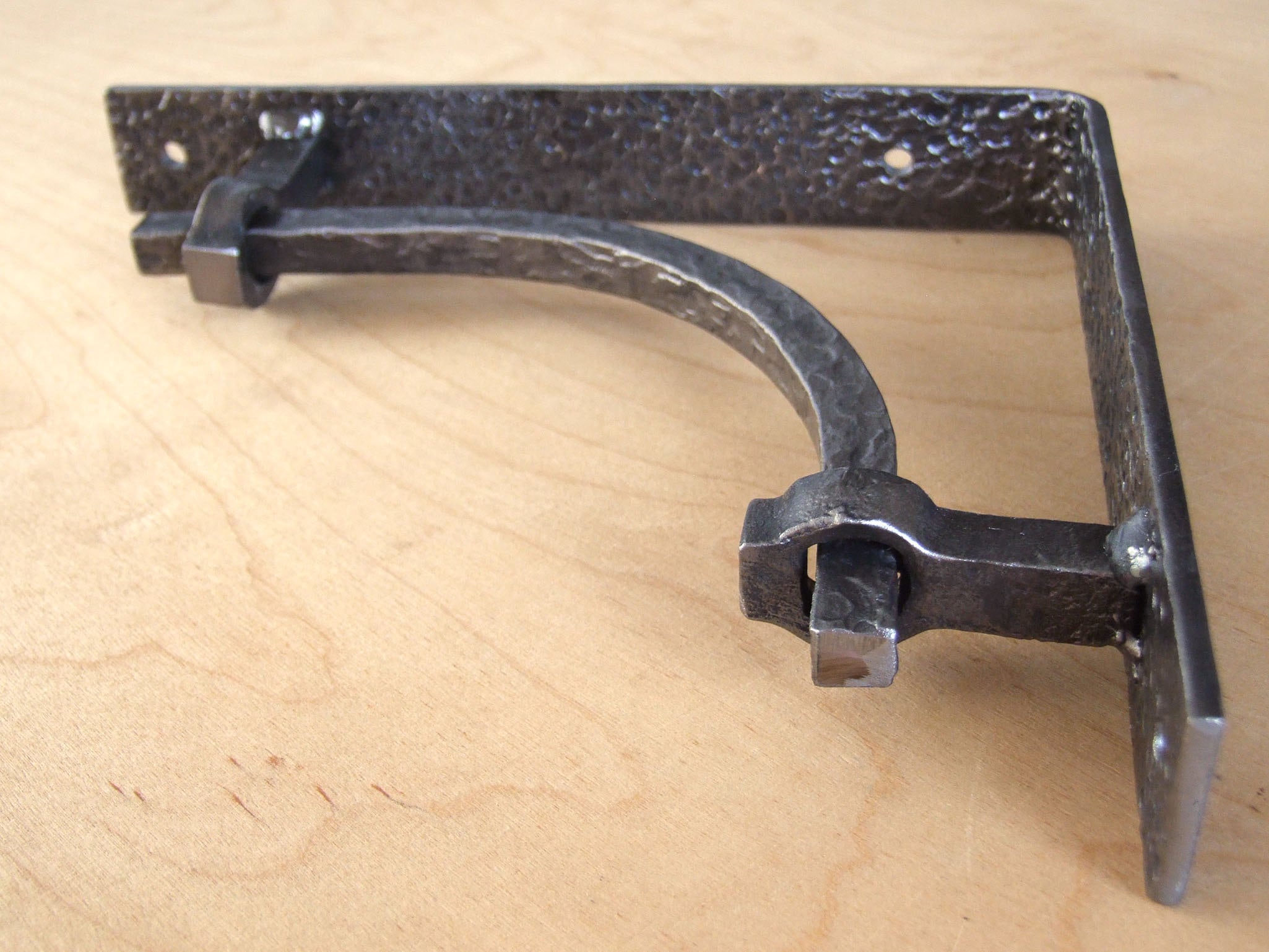 Blacksmith made hand iron metal shelf brackets Wrought Etsy