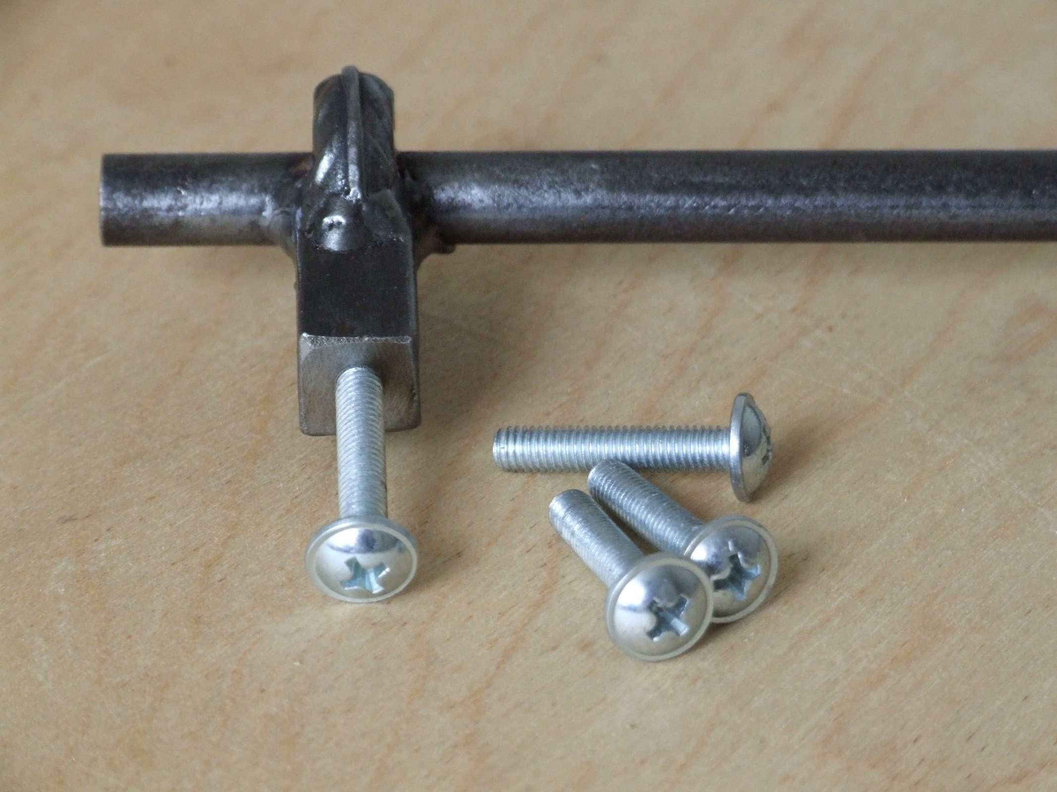 Hand crafted steel metal drawer pulls handles Kitchen unit Etsy