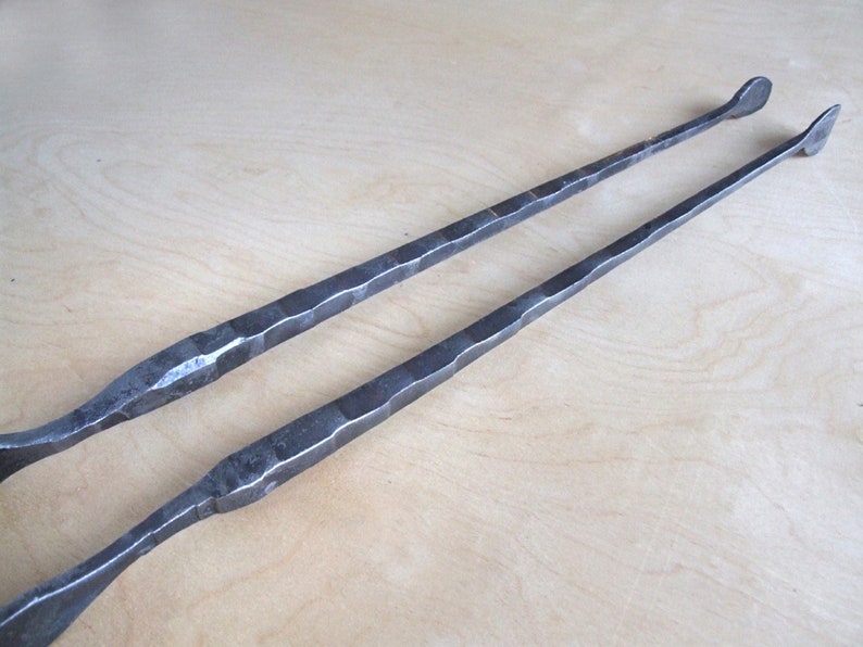 Blacksmith made metal fire tongs for home outdoor Hand Etsy