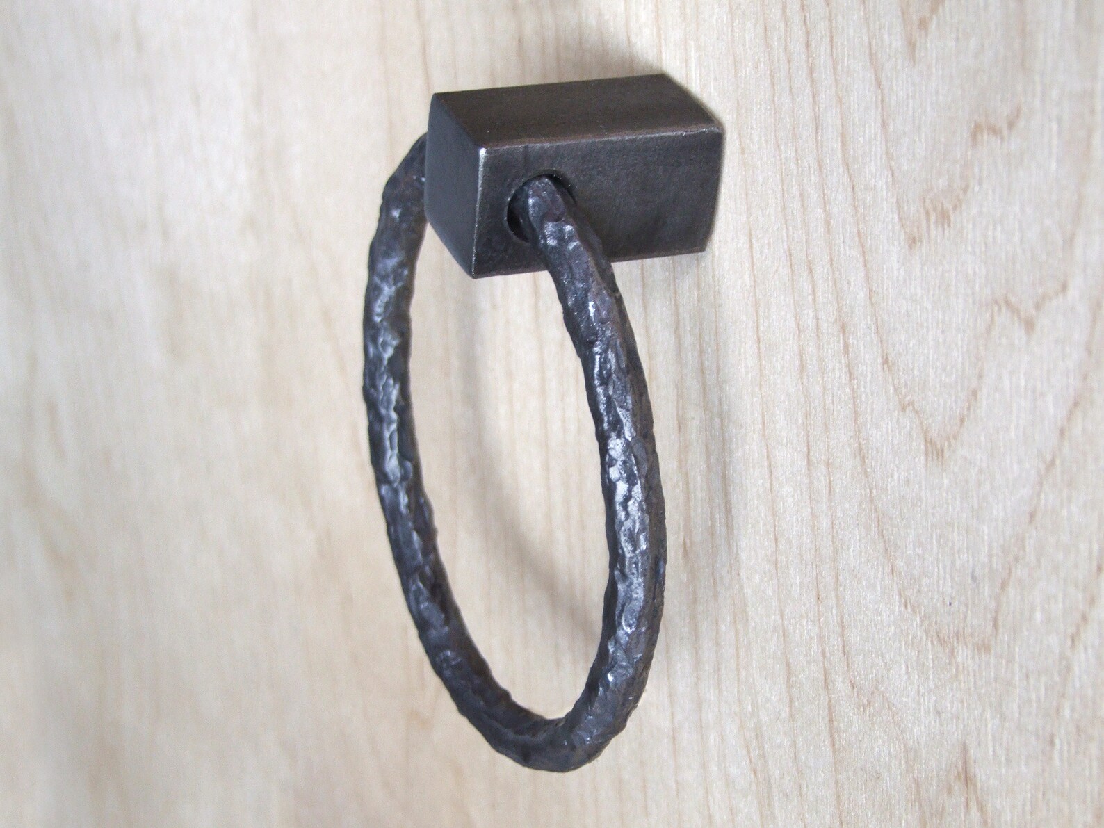 Hand Forged Drawer Industrial Loft Knobs Pulls Handles Modern Rusty ...
