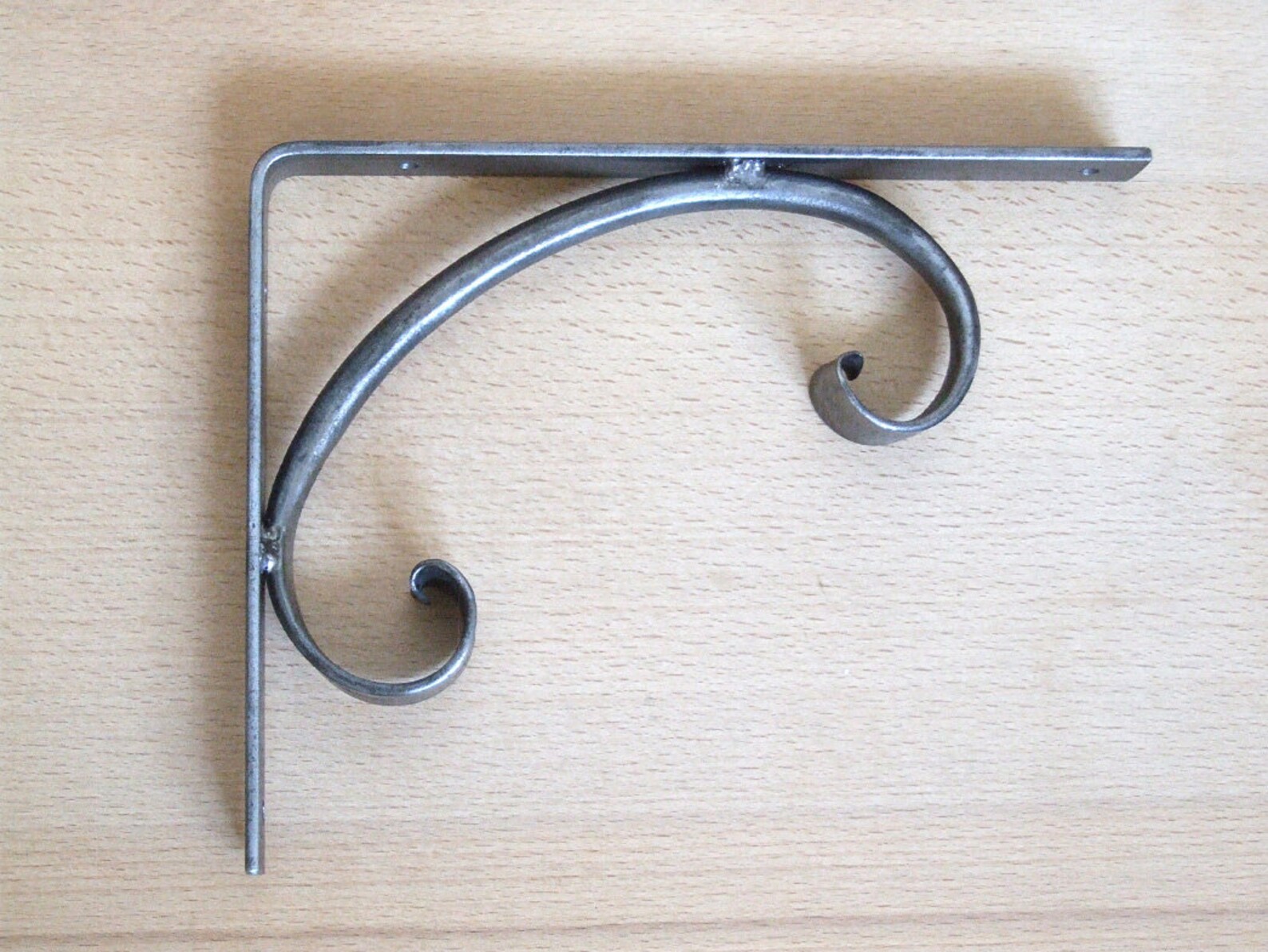 Blacksmith made metal shelf brackets Iron steel wrought Etsy