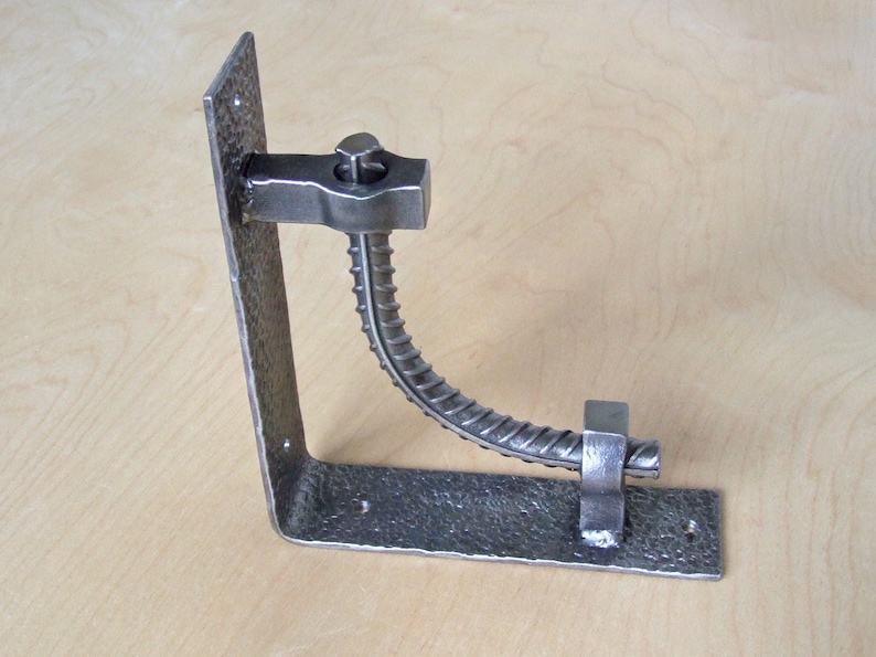 Large massive wide steel rebar shelf brackets Rustic farmhouse Etsy