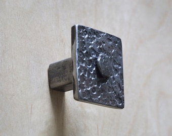 Blacksmith made forged cabinet drawer knobs pulls Industrial modern wrought knob pull for home improvement kitchen unit wardrobe hardware