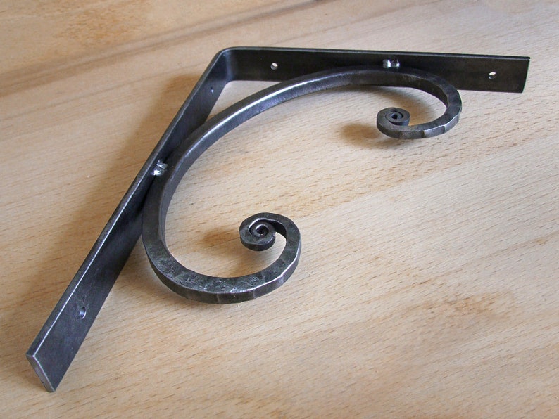 Hand shelf brackets Blacksmith made classy elegant Etsy