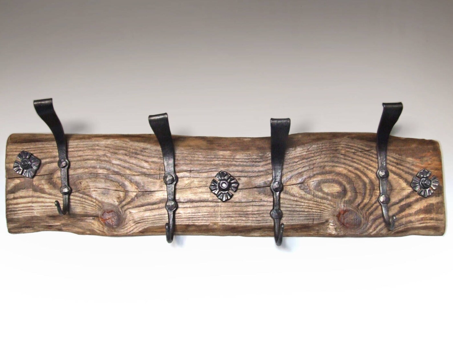 Hand coat rack Rusty wall hooks Iron metal steel Etsy