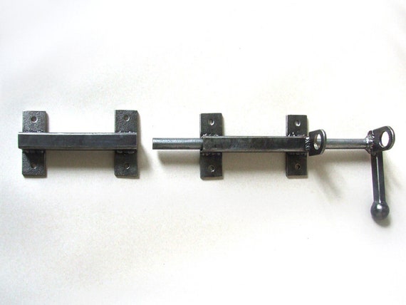 Industrial Handcrafted Double Barn Door Latch for Craft Supplies