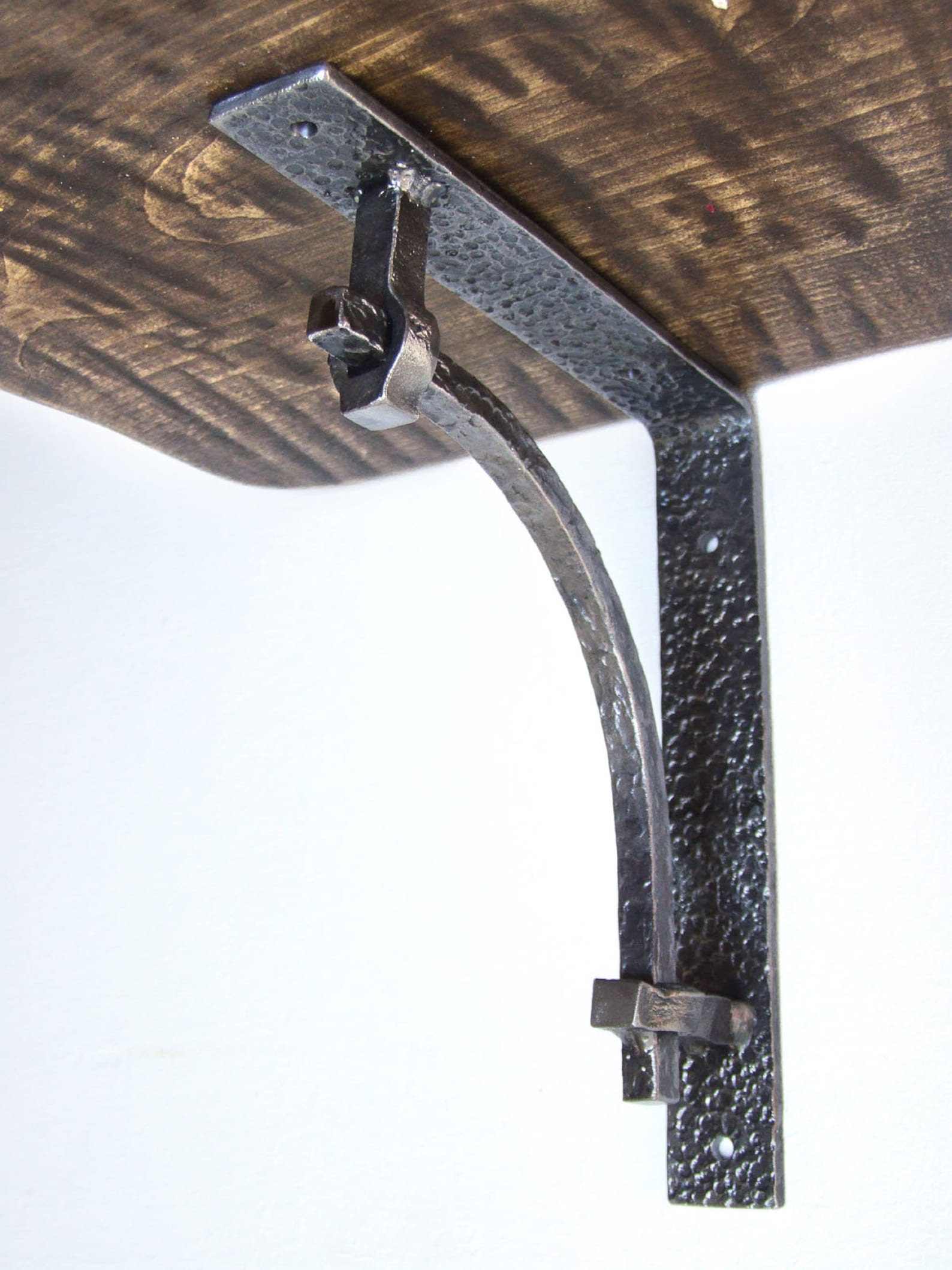Blacksmith made hand iron metal shelf brackets Wrought Etsy
