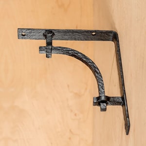 Soportes de estantes de metal de hierro forjado a mano hechos por herreros Soportes de repisa de acero forjado y martillado Ménsulas Estantes de soporte de almacenamiento de estanterías personalizados