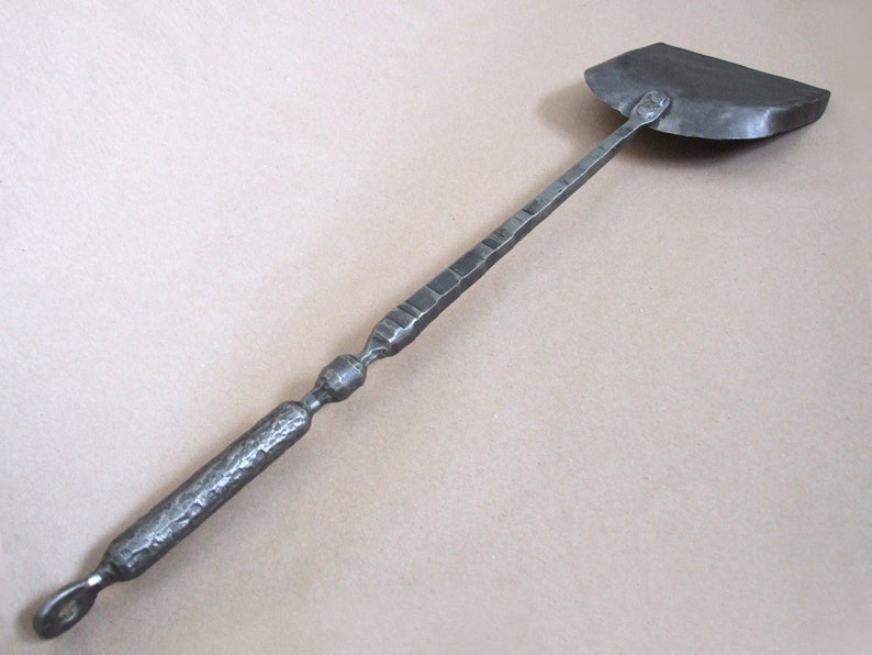 Blacksmith made metal fire shovel home outdoor Hand forged wrought fireplace tools Rustic farmhouse iron steel campfire fire pits tools