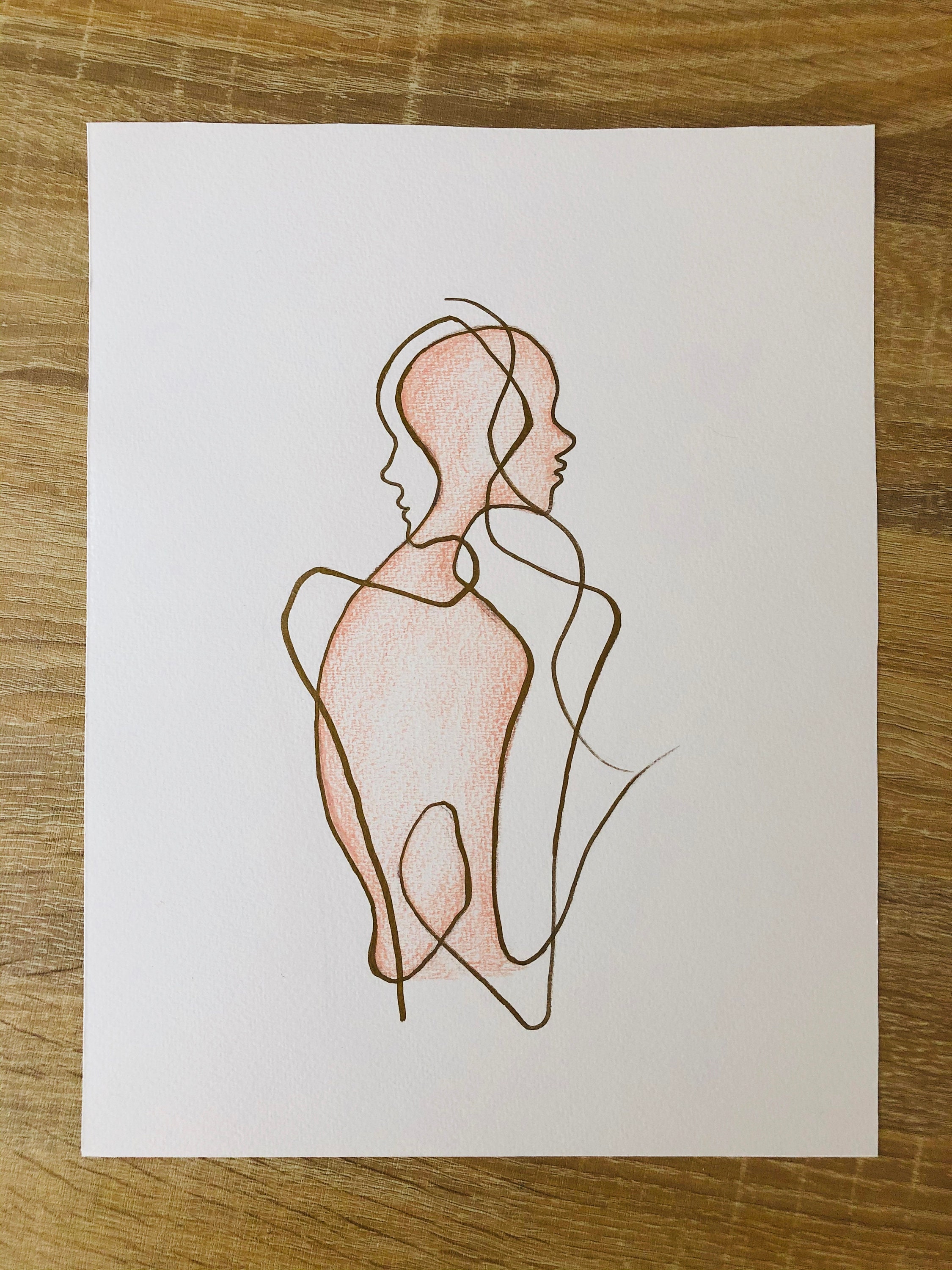 Souls Line Drawing. Souls Art. Two Souls Art. People Line Drawing. Two ...