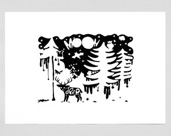 Into The Woods - Black single layer (one of a kind)