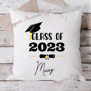 Personalised Graduation Cushion 2023. Graduation gift. End of University Gift, Congratulations, University student, Student Gift