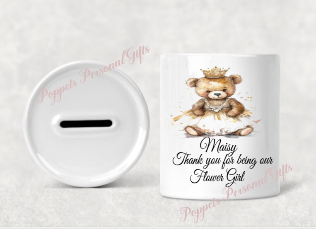 Personalised Flower Girl Money Box, Flower Girl Gift, Flower Girl