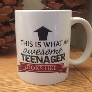 This is what an awesome teenager, grandad, grandson, dad looks like mug/coaster